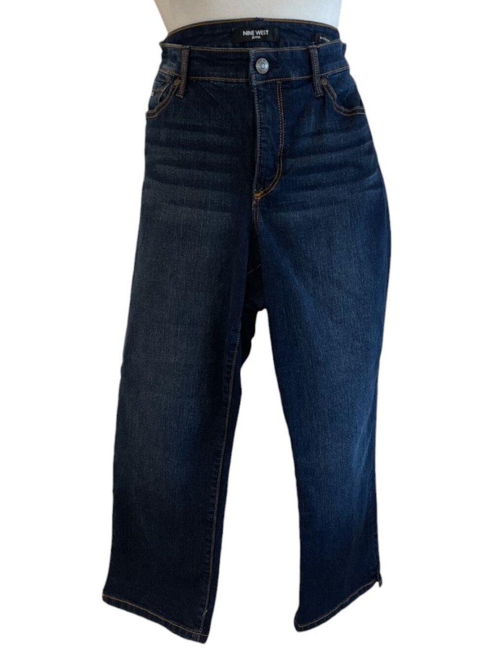 Nine West Jeans Size 8 Dark Blue Chrystie Capri Jeans Pants EUC/NWOT